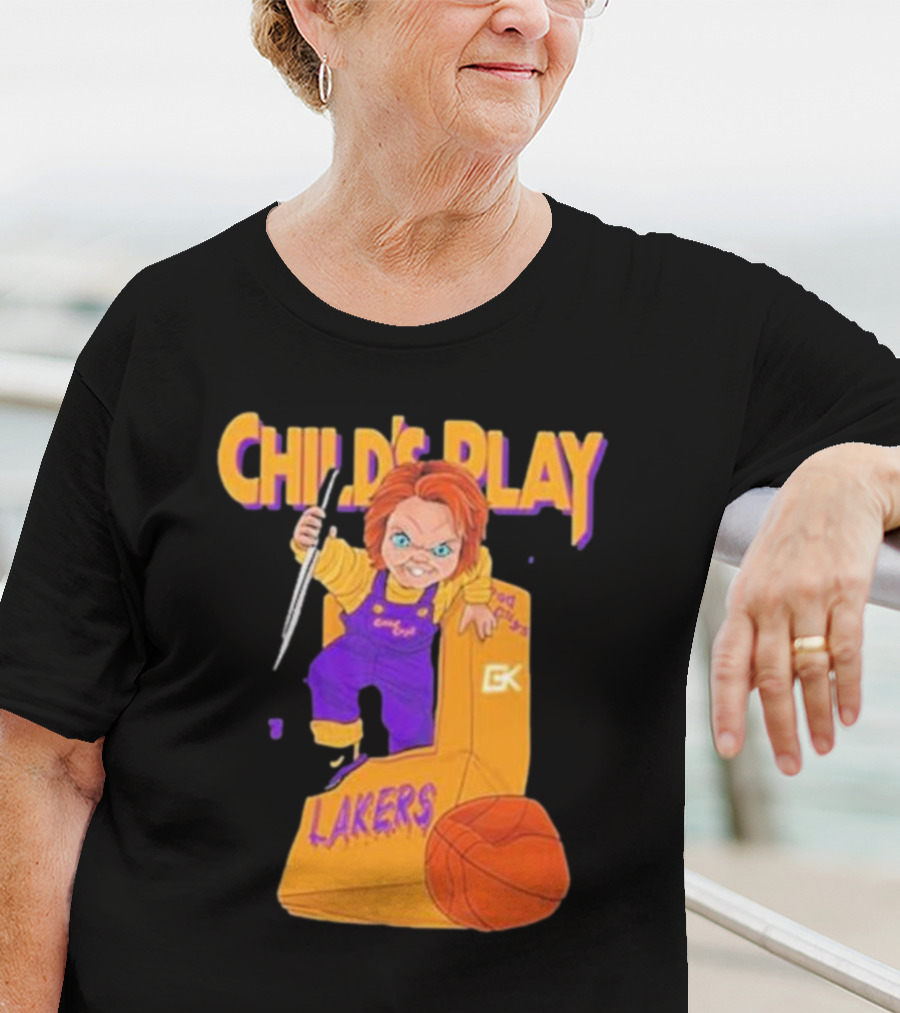 Child's Play Los Angeles Lakers Chucky Basketball Box T-Shirt