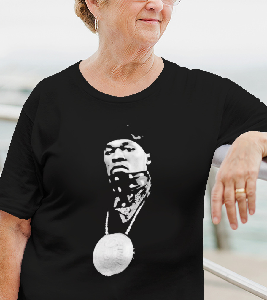 Drake Ibashar Bandana Portrait With Large Medal Necklace T-Shirt