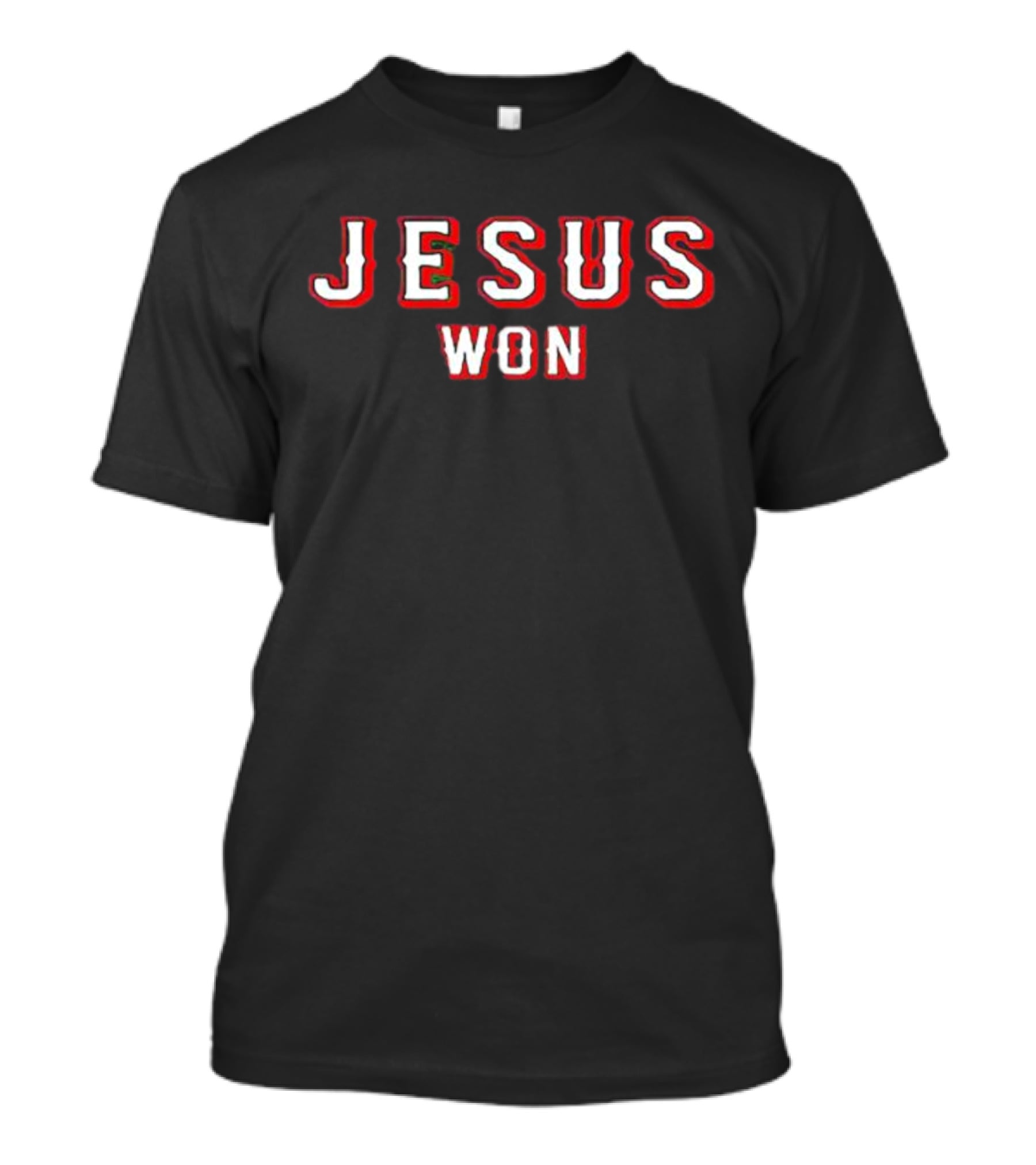 Evan Carter Jesus Won Victory Lettering T-Shirt