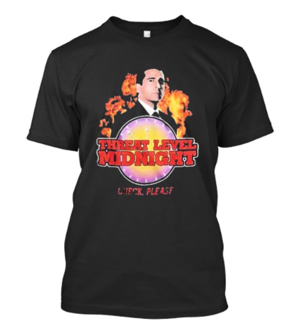Michael Scott Threat Level Midnight Check Please The Office T-Shirt