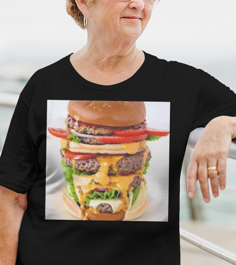 Heisenburger Cringey Quadruple Cheeseburger Stack T-Shirt