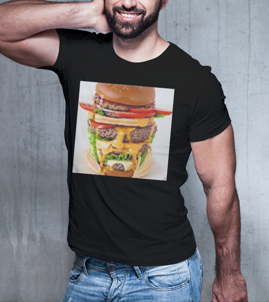 Heisenburger Cringey Quadruple Cheeseburger Stack T-Shirt