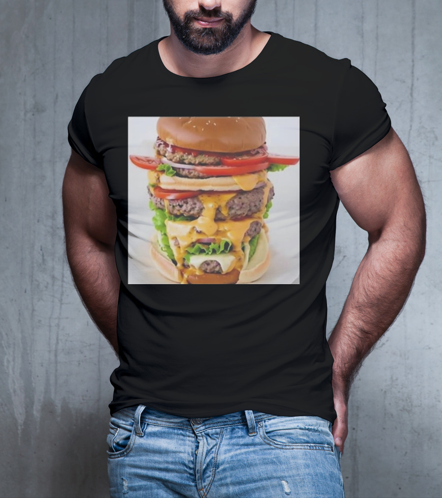 Heisenburger Cringey Quadruple Cheeseburger Stack T-Shirt