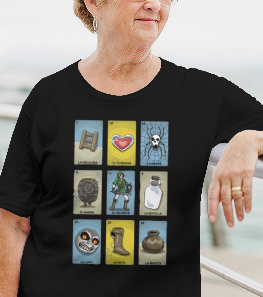 Clay Graham Art Loz Loteria La Escalera El Corazon La Araña El Barril El Valiente La Botella La Luna La Bota La Maceta T-Shirt
