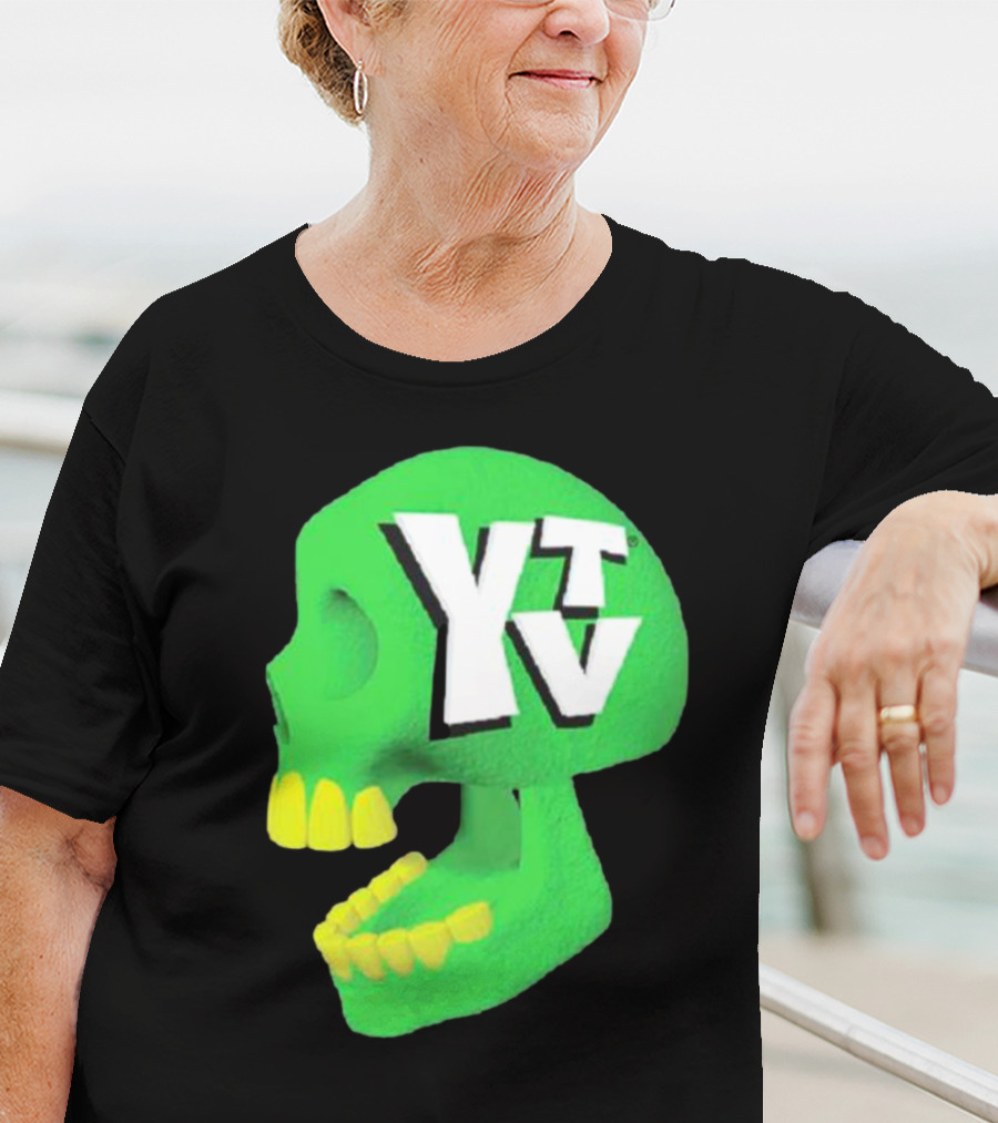 Ytv Green Skull Dark Night T-Shirt