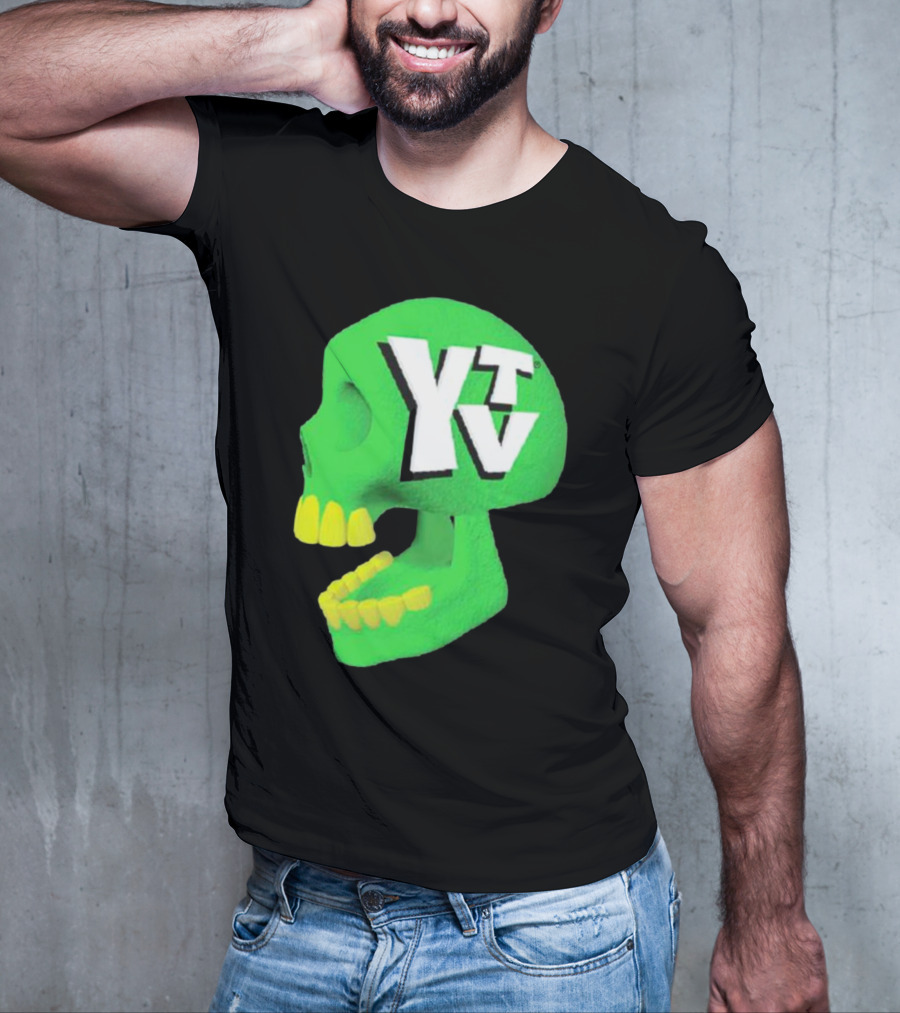 Ytv Green Skull Dark Night T-Shirt