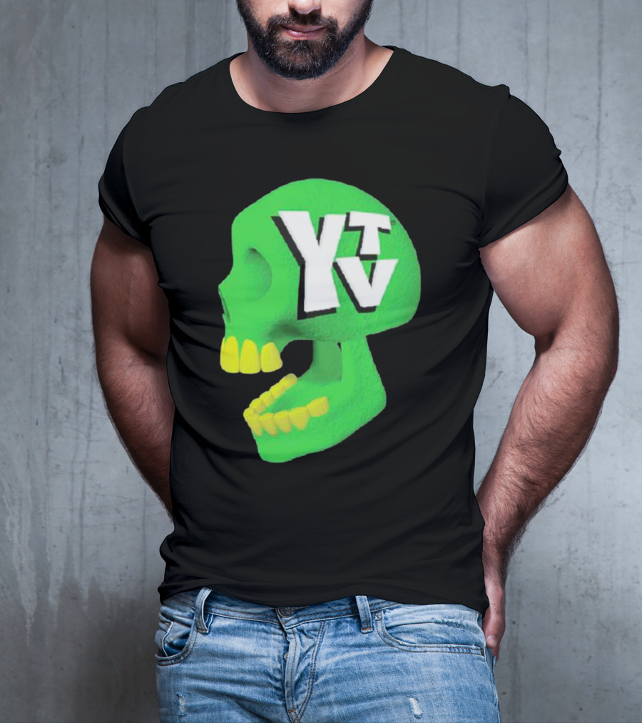 Ytv Green Skull Dark Night T-Shirt