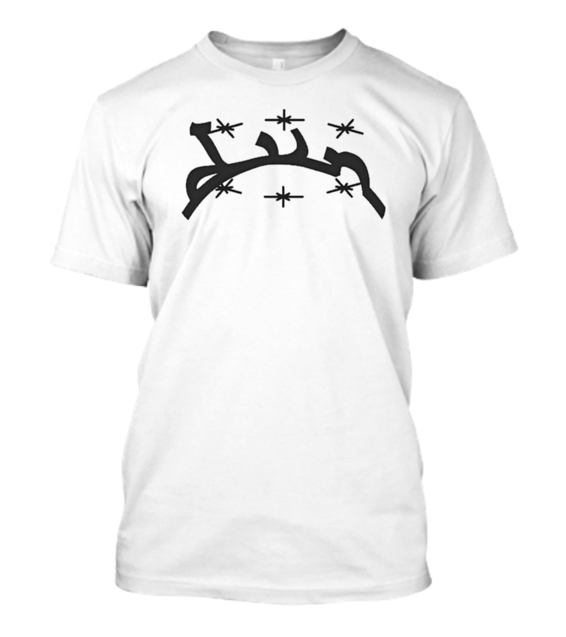 The Thirty Bucks Visual Star Motif Typography T-Shirt