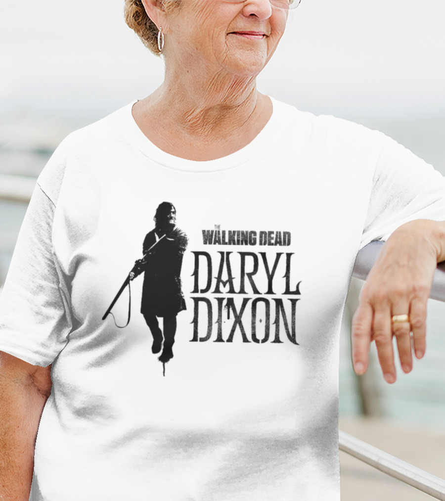 The Walking Dead Daryl Dixon Silhouette Crossbow Iconic Merch T-Shirt