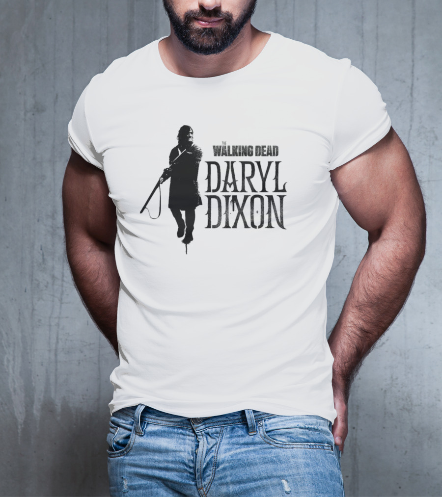 The Walking Dead Daryl Dixon Silhouette Crossbow Iconic Merch T-Shirt