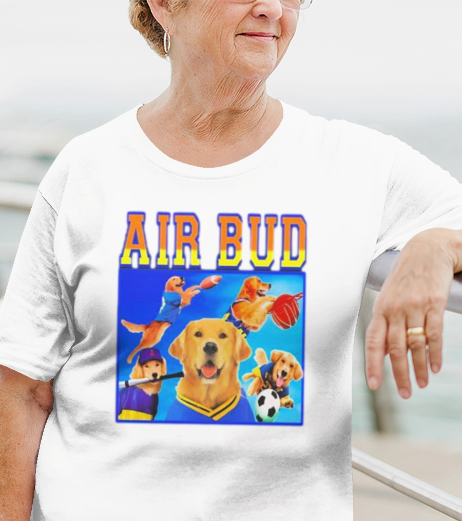 Air Bud Basketball Soccer Baseball Football Dog Iconic Movie Sports T-Shirt