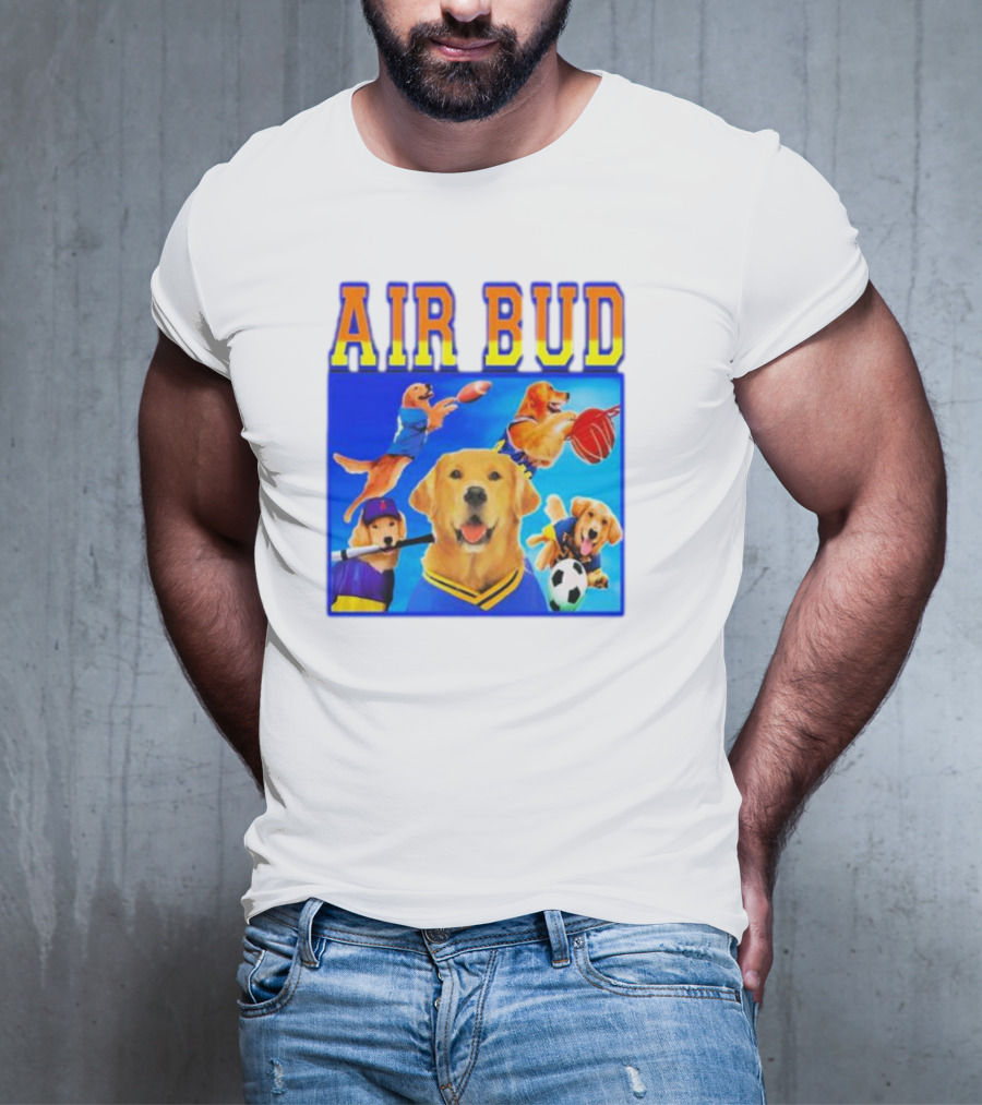 Air Bud Basketball Soccer Baseball Football Dog Iconic Movie Sports T-Shirt