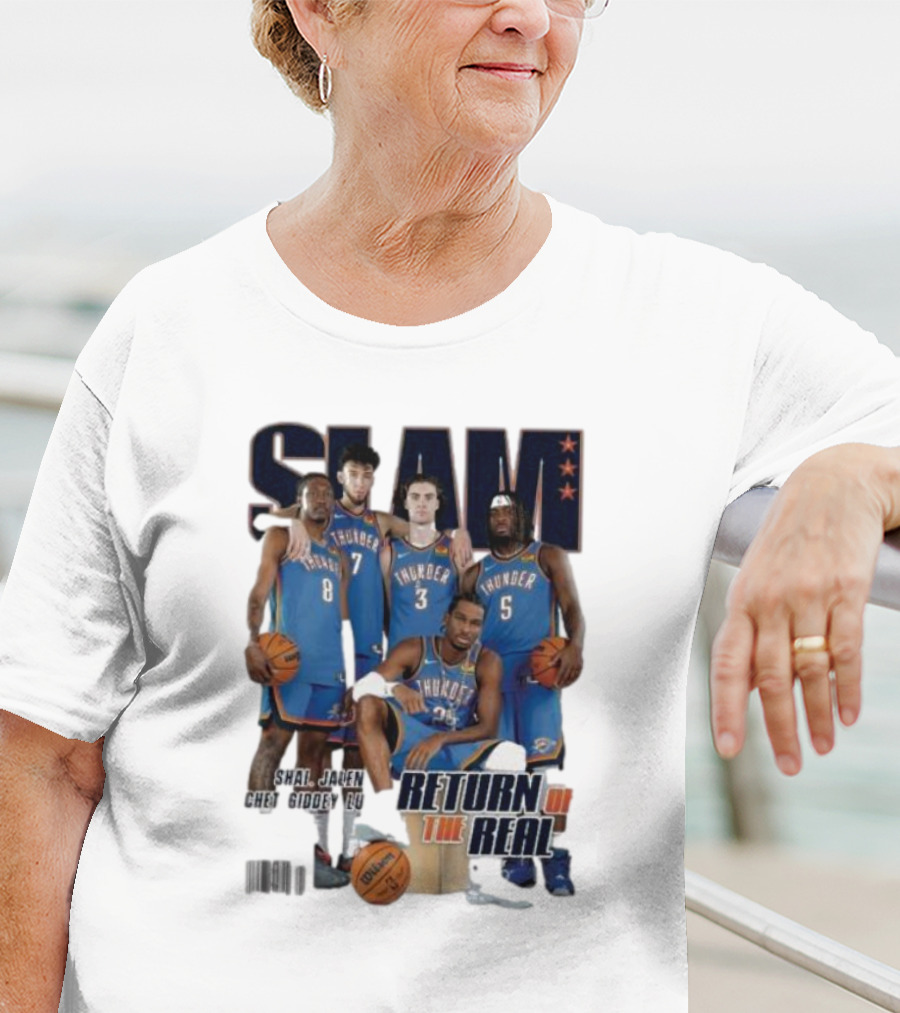 Slam Thunder Legends Return Of The Real Okc Thunder Slam 247 T-Shirt