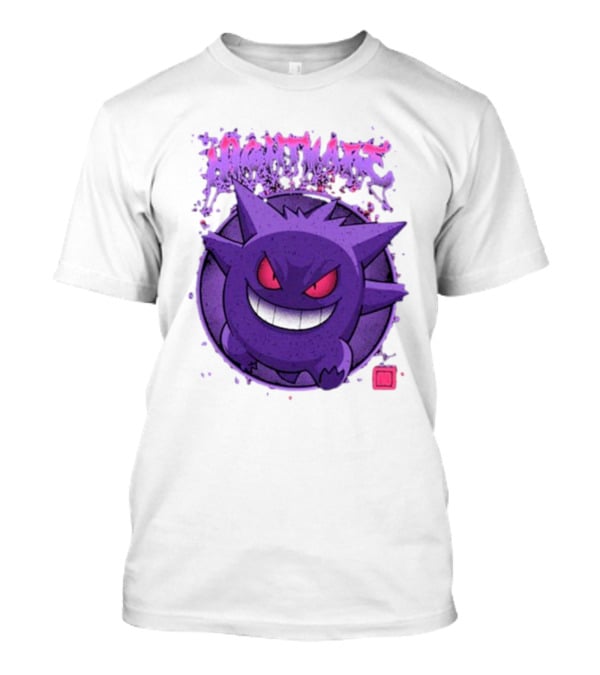 Gengar Nightmare Pokemon Purple Mischief T-Shirt
