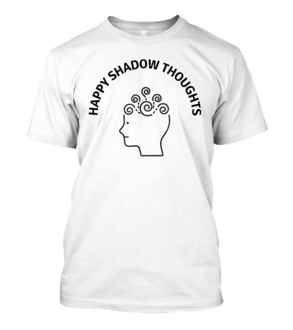 Happy Shadow Thoughts Linh Outline Head With Swirls T-Shirt