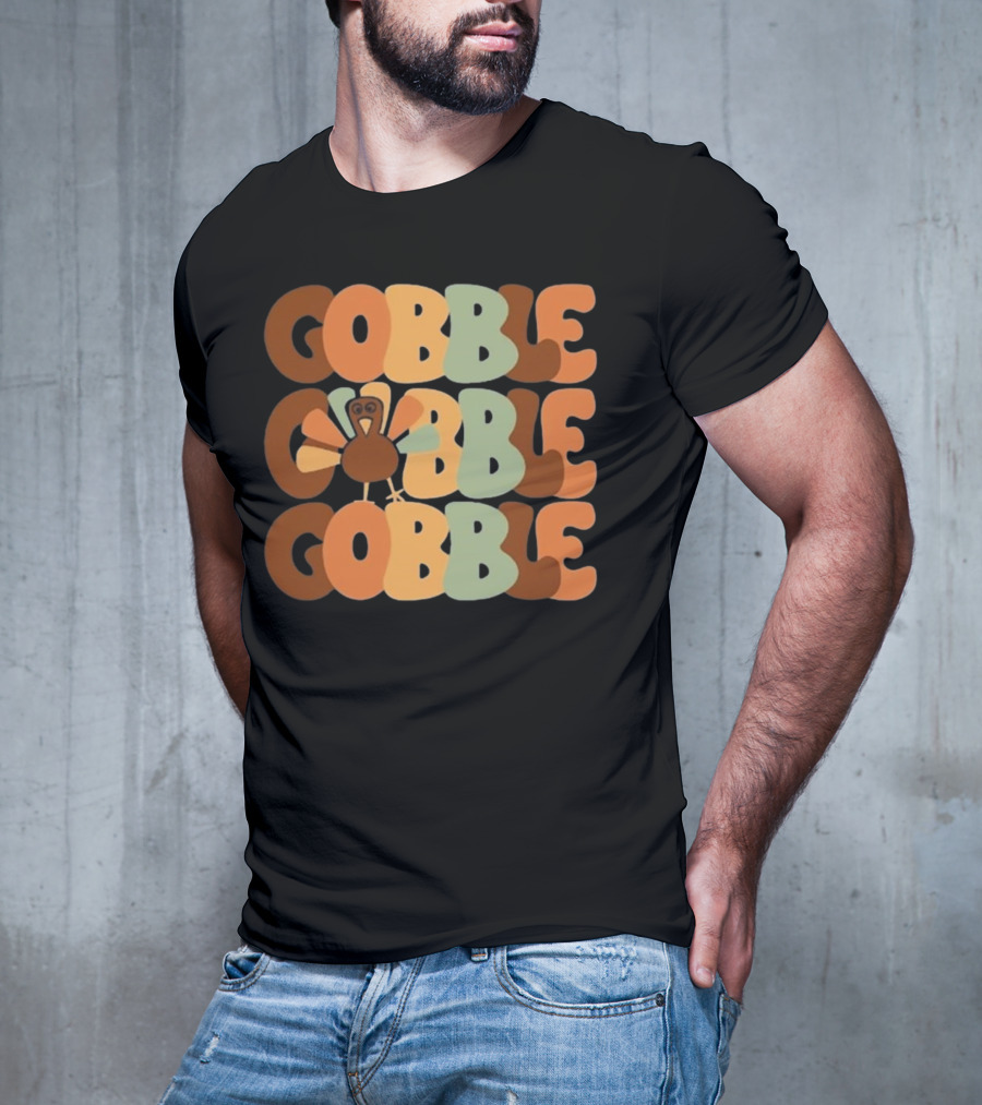 Friends Thanksgiving Gobble Turkey Fall Family T-Shirt