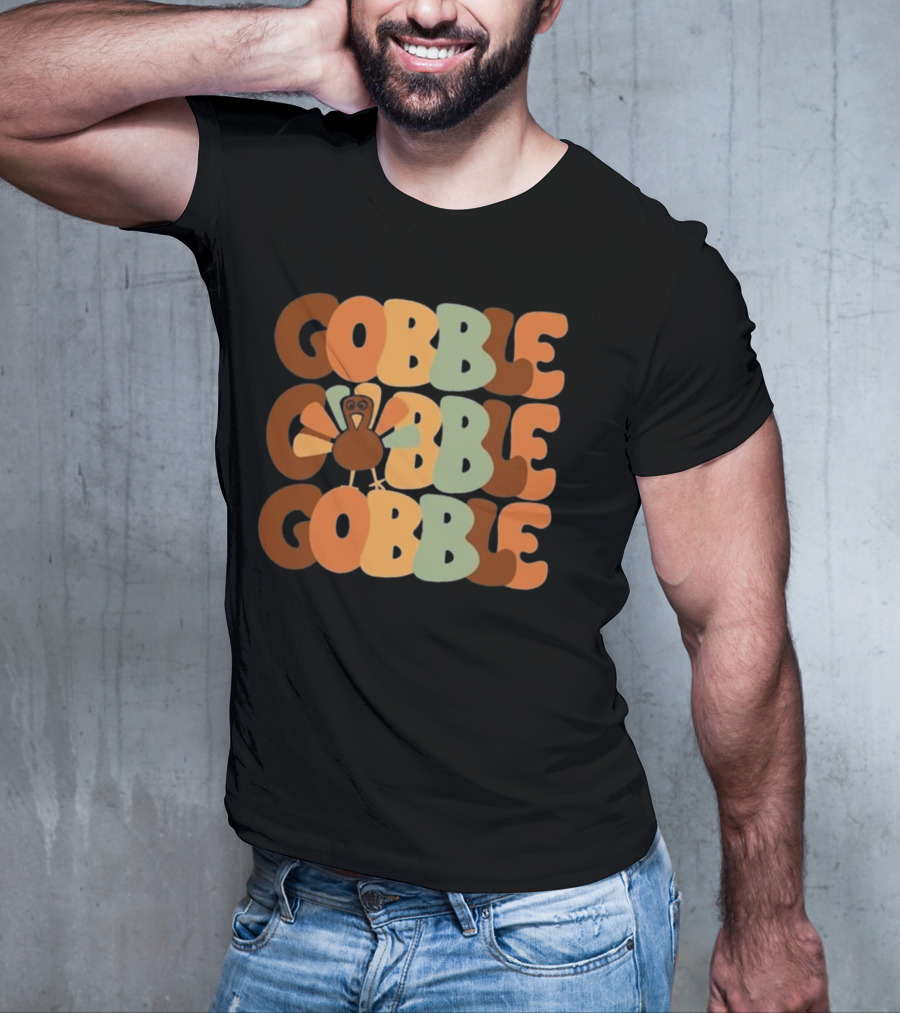 Friends Thanksgiving Gobble Turkey Fall Family T-Shirt