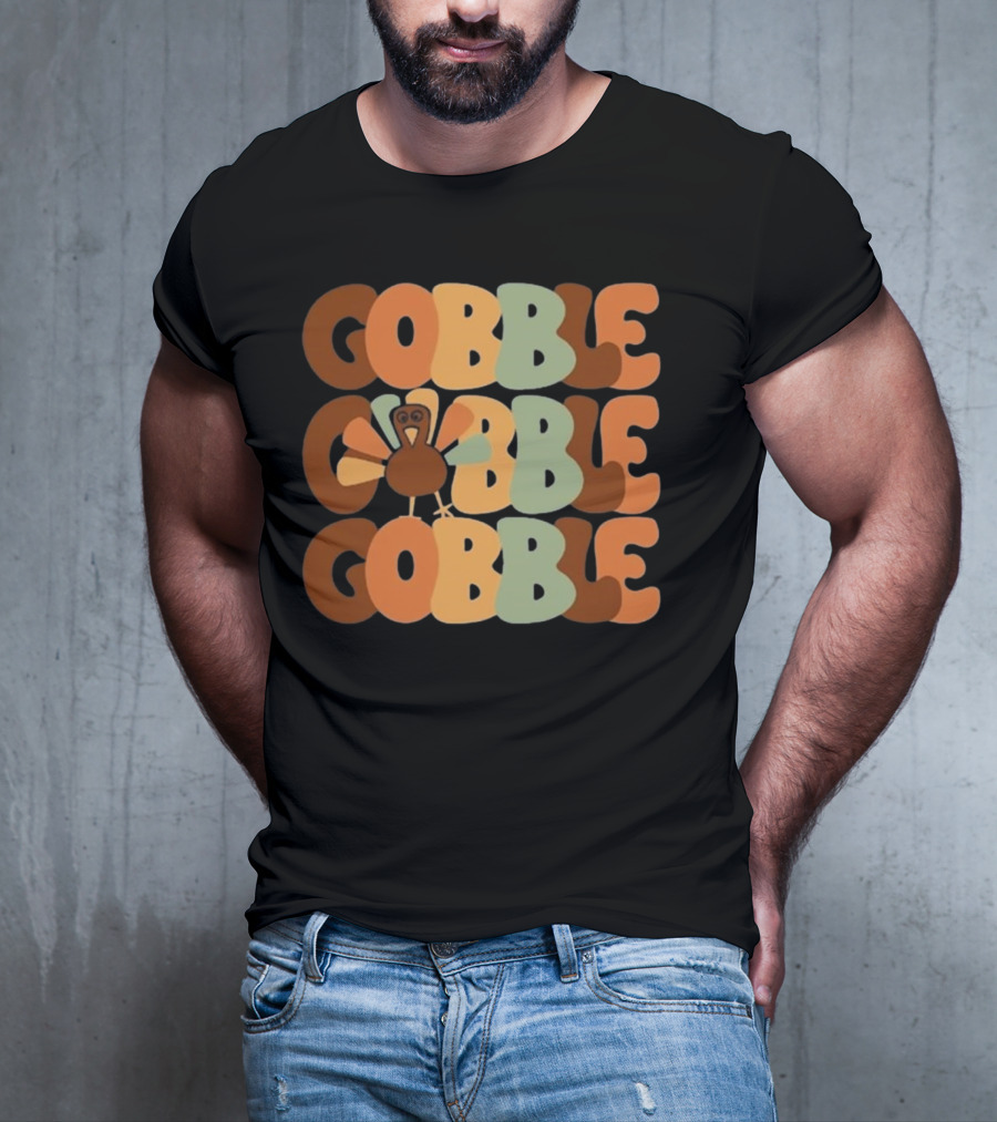 Friends Thanksgiving Gobble Turkey Fall Family T-Shirt