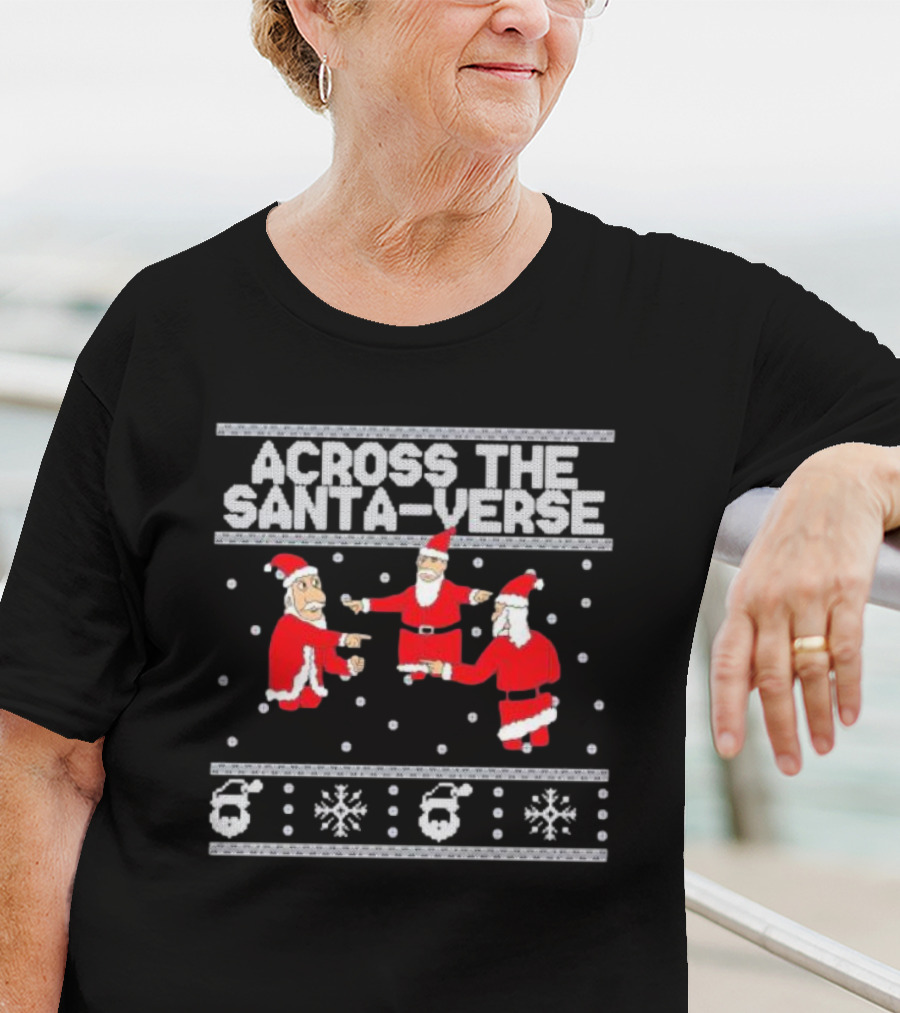 Across The Santa-verse Santa Claus Meme Icons T-Shirt