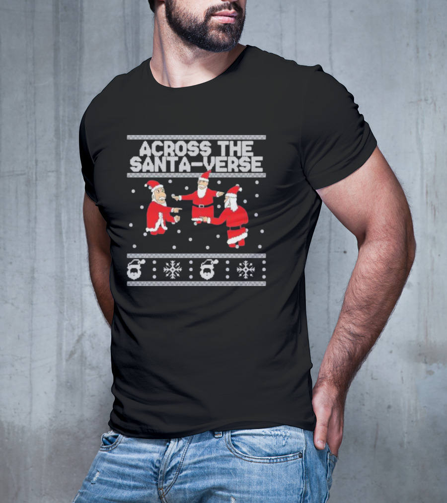 Across The Santa-verse Santa Claus Meme Icons T-Shirt