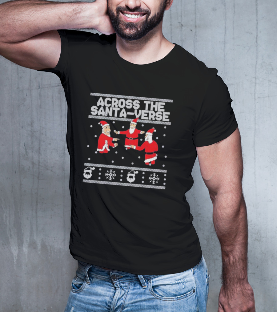 Across The Santa-verse Santa Claus Meme Icons T-Shirt