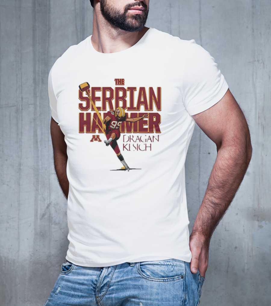 The Serbian Hammer Dragan Kesich Minnesota Football 95 T-Shirt