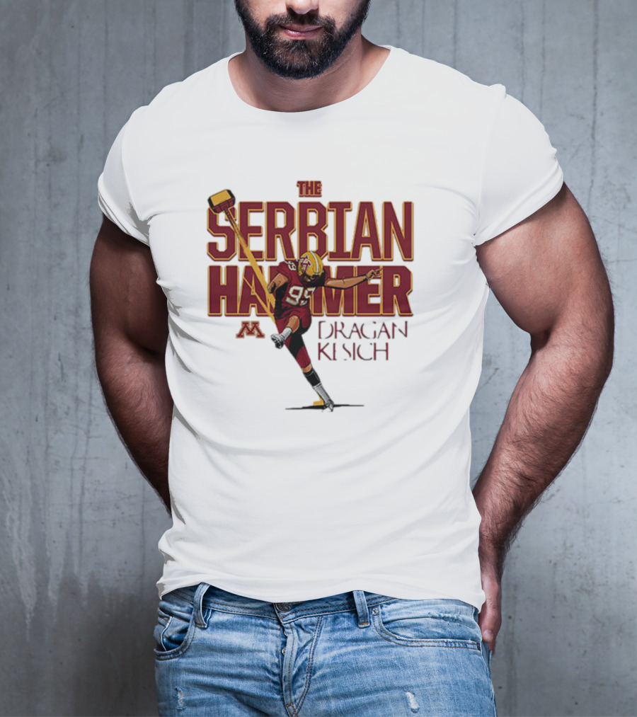 The Serbian Hammer Dragan Kesich Minnesota Football 95 T-Shirt