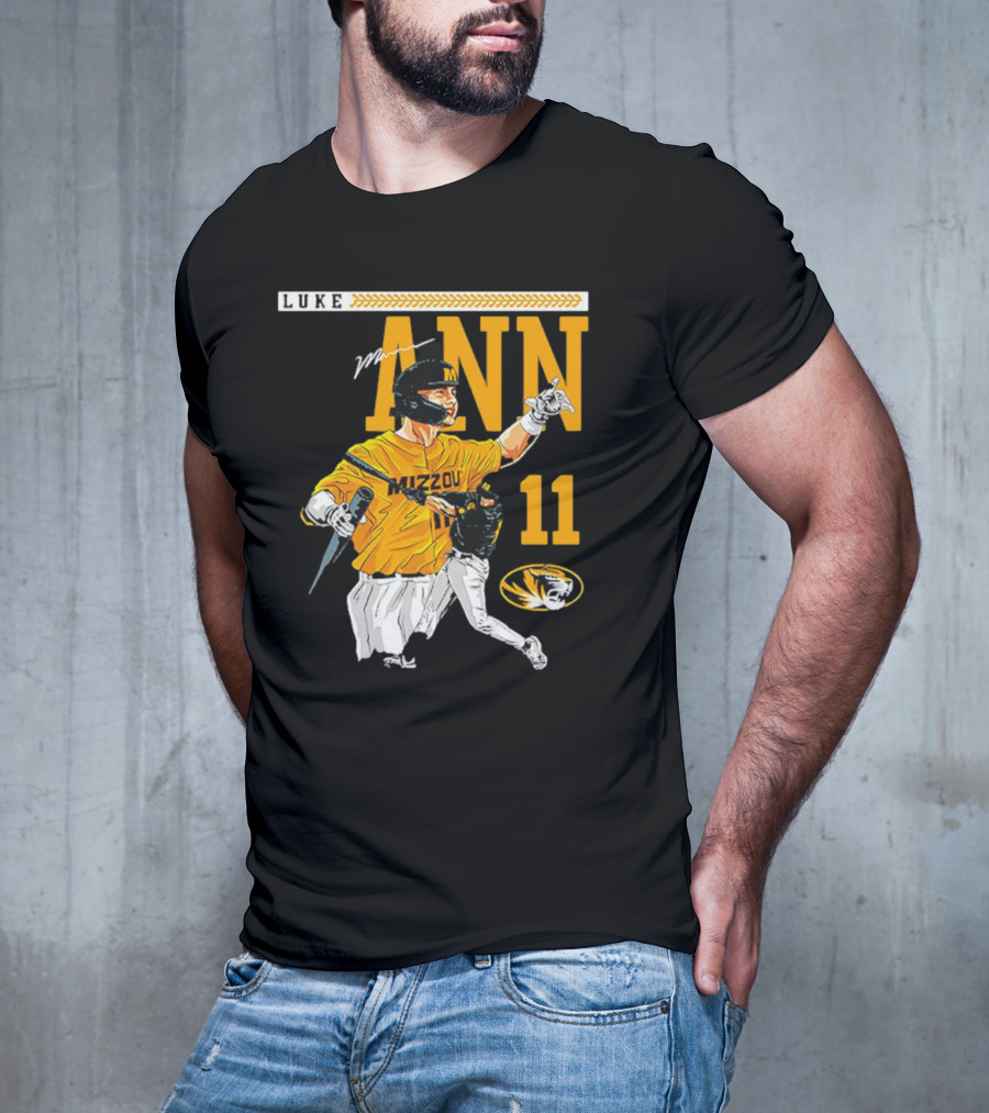 LUKE MANN MIZZOU BASEBALL 11 MISSOURI NCAA TIGERS T-Shirt