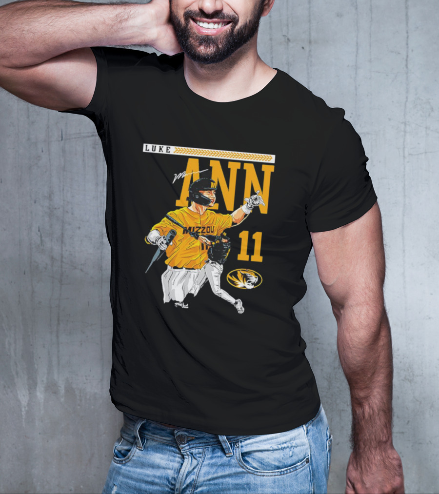LUKE MANN MIZZOU BASEBALL 11 MISSOURI NCAA TIGERS T-Shirt