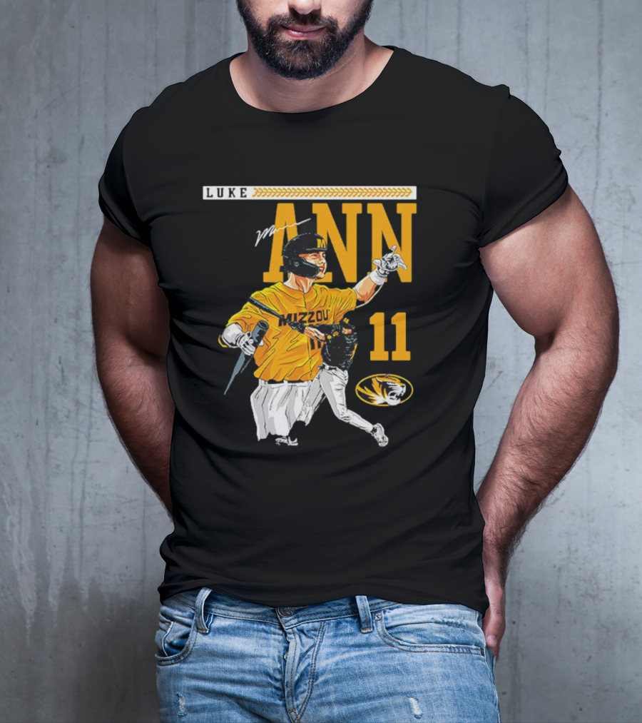 LUKE MANN MIZZOU BASEBALL 11 MISSOURI NCAA TIGERS T-Shirt