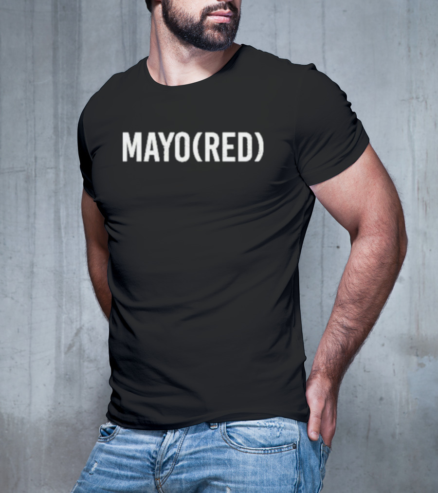 MAYO(RED) Text With Parentheses T-Shirt