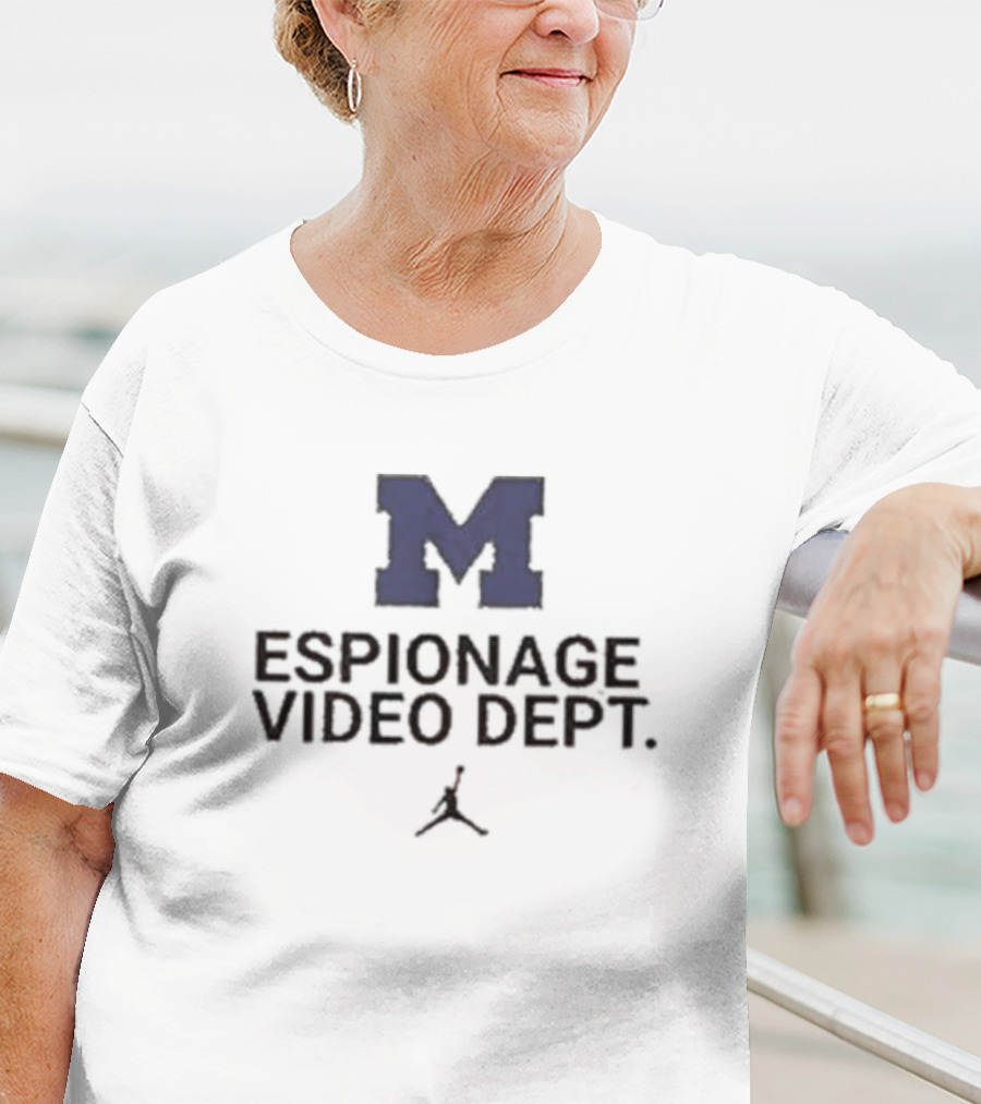 M Michigan Espionage Video Dept Jumpman T-Shirt