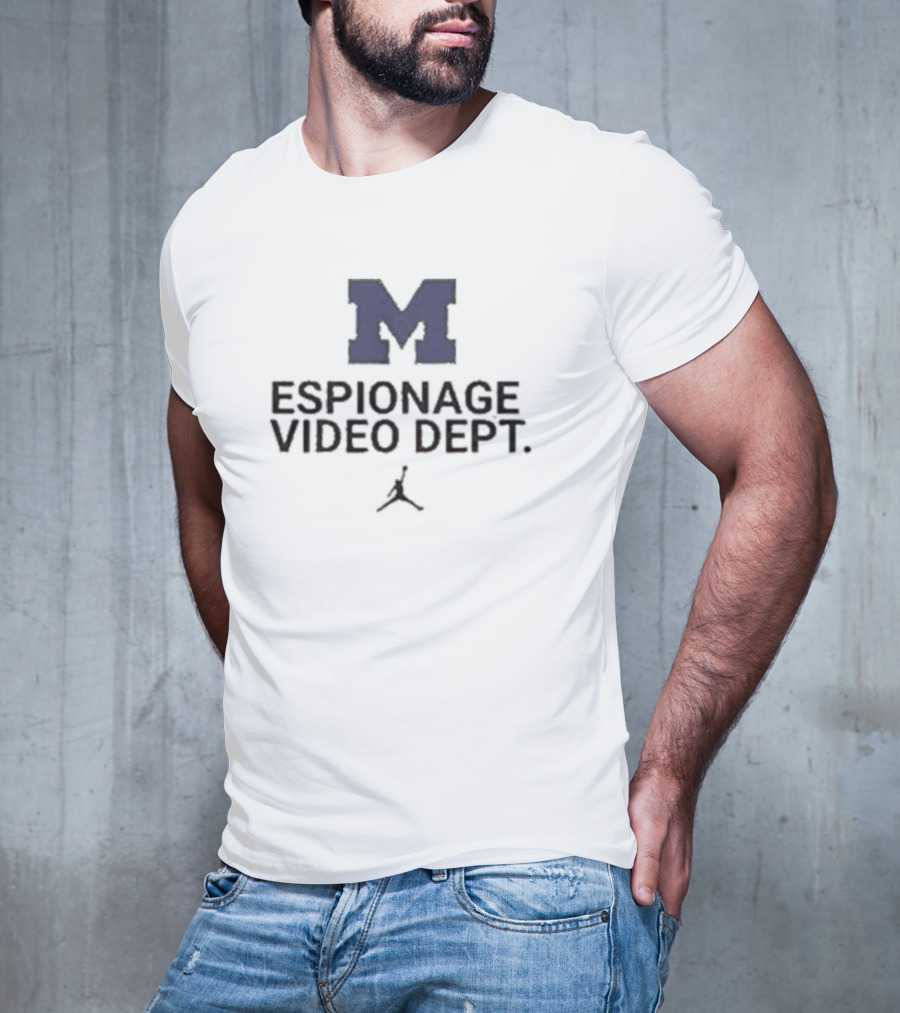 M Michigan Espionage Video Dept Jumpman T-Shirt