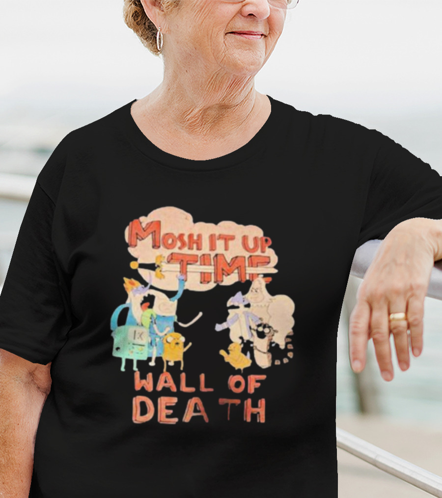 Adventure Mosh It Up Time Wall Of Death Cartoon Characters T-Shirt