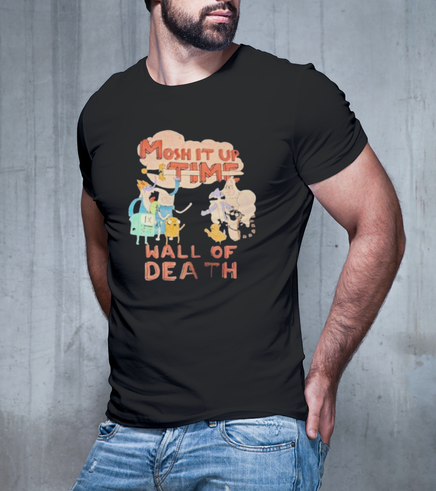 Adventure Mosh It Up Time Wall Of Death Cartoon Characters T-Shirt