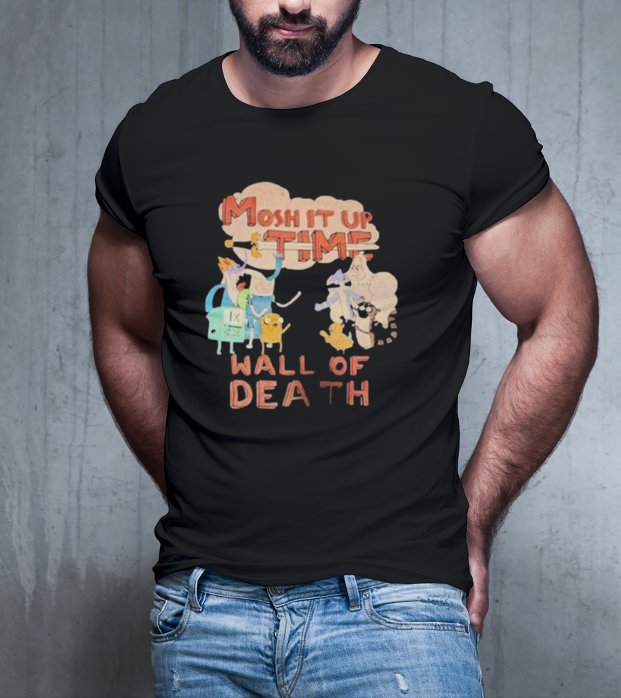 Adventure Mosh It Up Time Wall Of Death Cartoon Characters T-Shirt