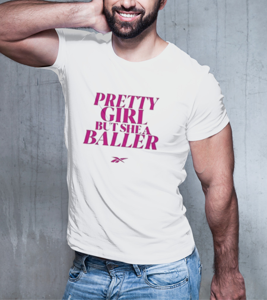 Pretty Girl But She A Baller Reebok T-Shirt