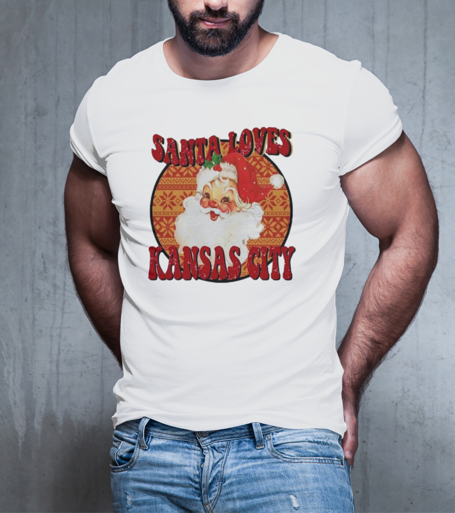 Santa Loves Kansas City T-Shirt
