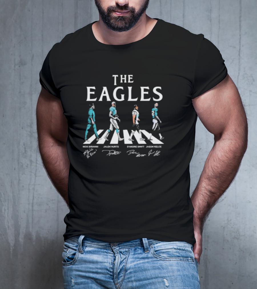 Eagles Abbey Road Nick Sirianni Jalen Hurts D'Andre Swift Jason Kelce T-Shirt
