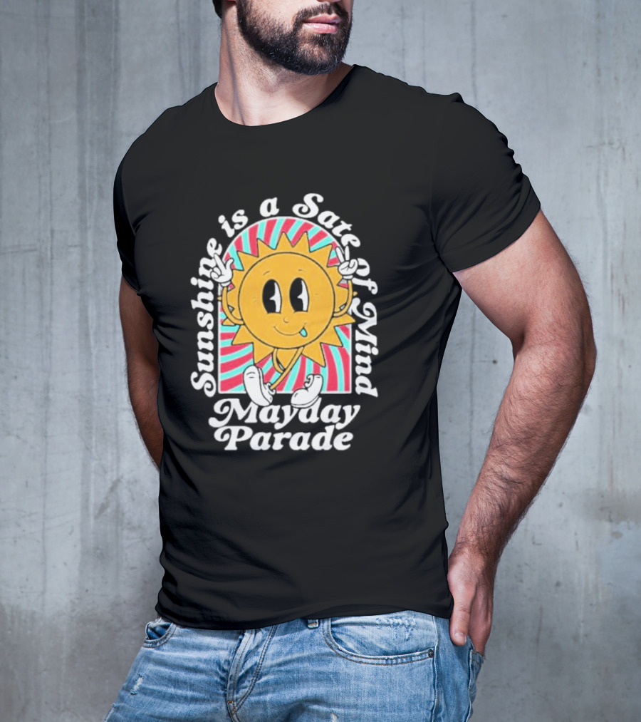 Sunshine Is A State Of Mind Mayday Parade Vintage Cartoon Sun T-Shirt