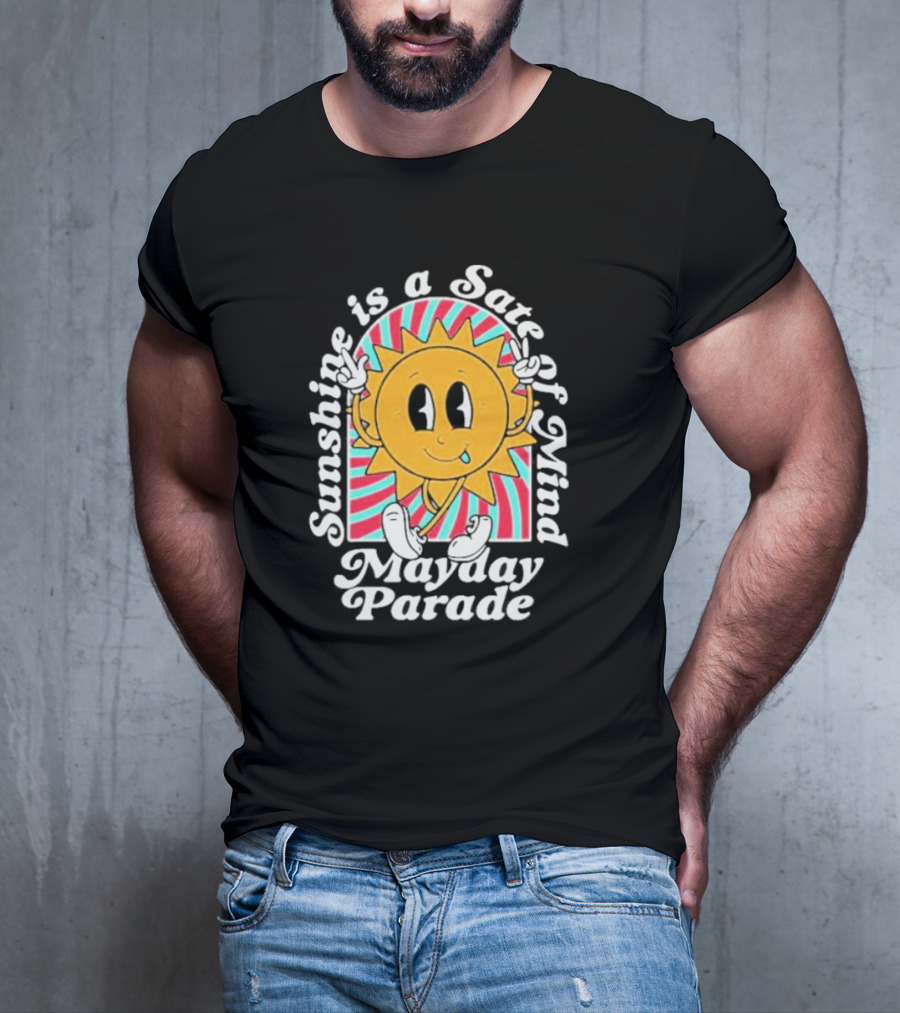 Sunshine Is A State Of Mind Mayday Parade Vintage Cartoon Sun T-Shirt