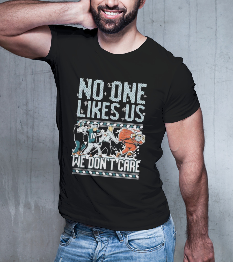 Philadelphia Eagles No One Likes Us We Don’t Care Football Players Santa T-Shirt