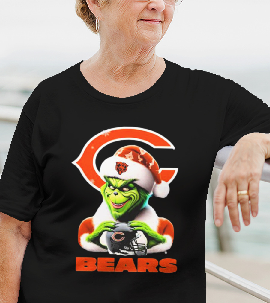 Santa Grinch Bears Merry Christmas Love Chicago Bears T-Shirt
