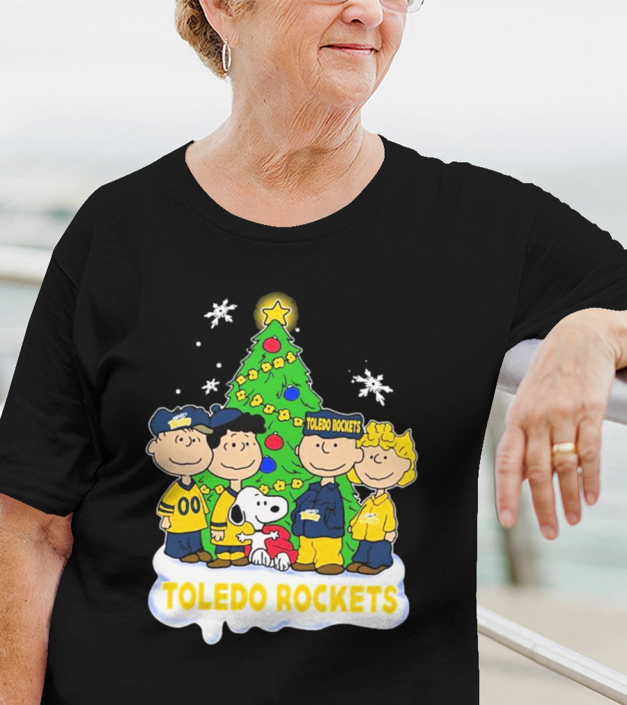 Peanuts Characters Toledo Rockets Christmas Tree T-Shirt