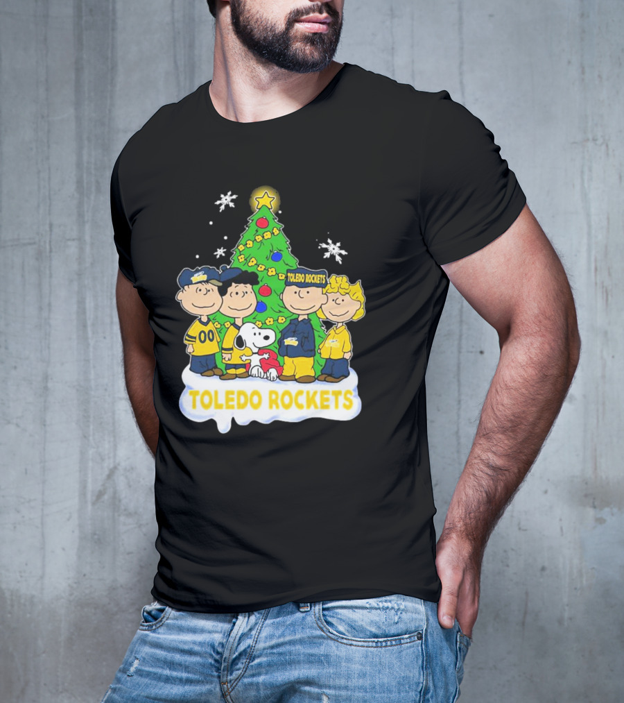 Peanuts Characters Toledo Rockets Christmas Tree T-Shirt