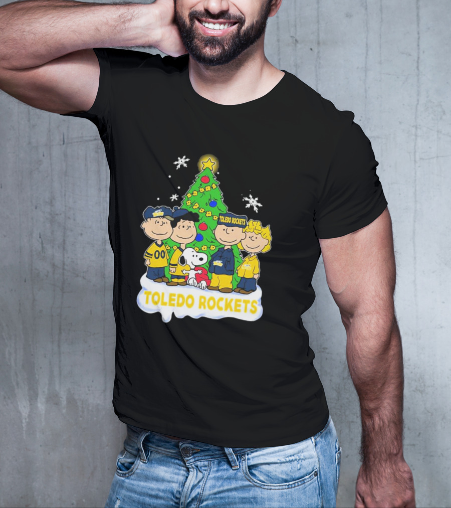 Peanuts Characters Toledo Rockets Christmas Tree T-Shirt