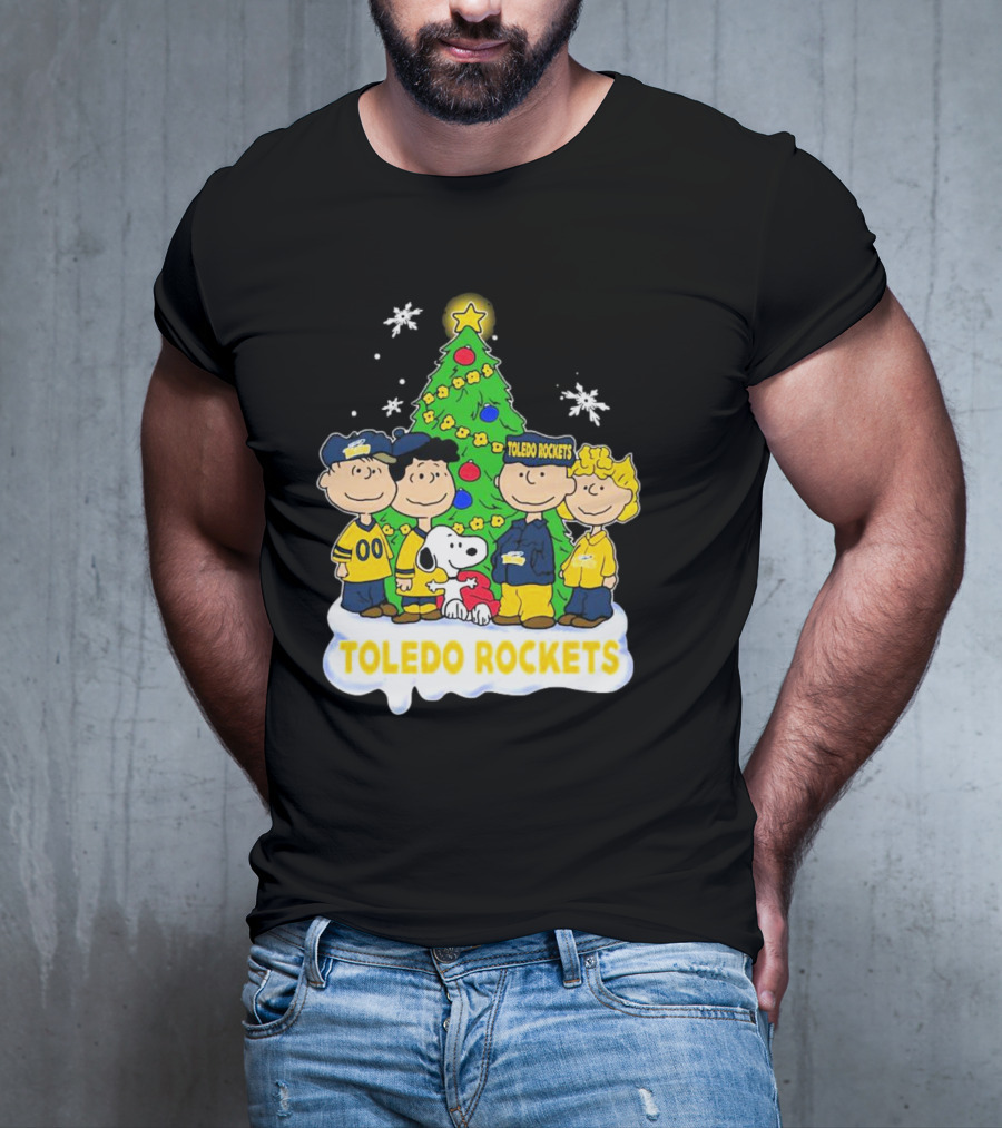 Peanuts Characters Toledo Rockets Christmas Tree T-Shirt