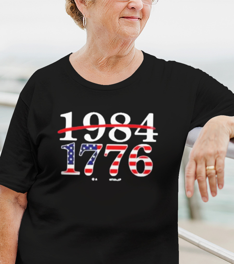 America 1984 1776 Patriotic Theme T-Shirt
