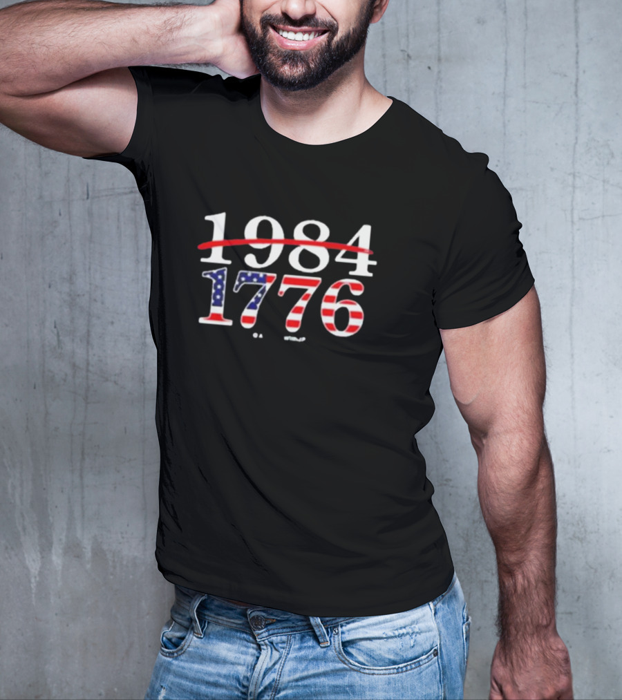America 1984 1776 Patriotic Theme T-Shirt