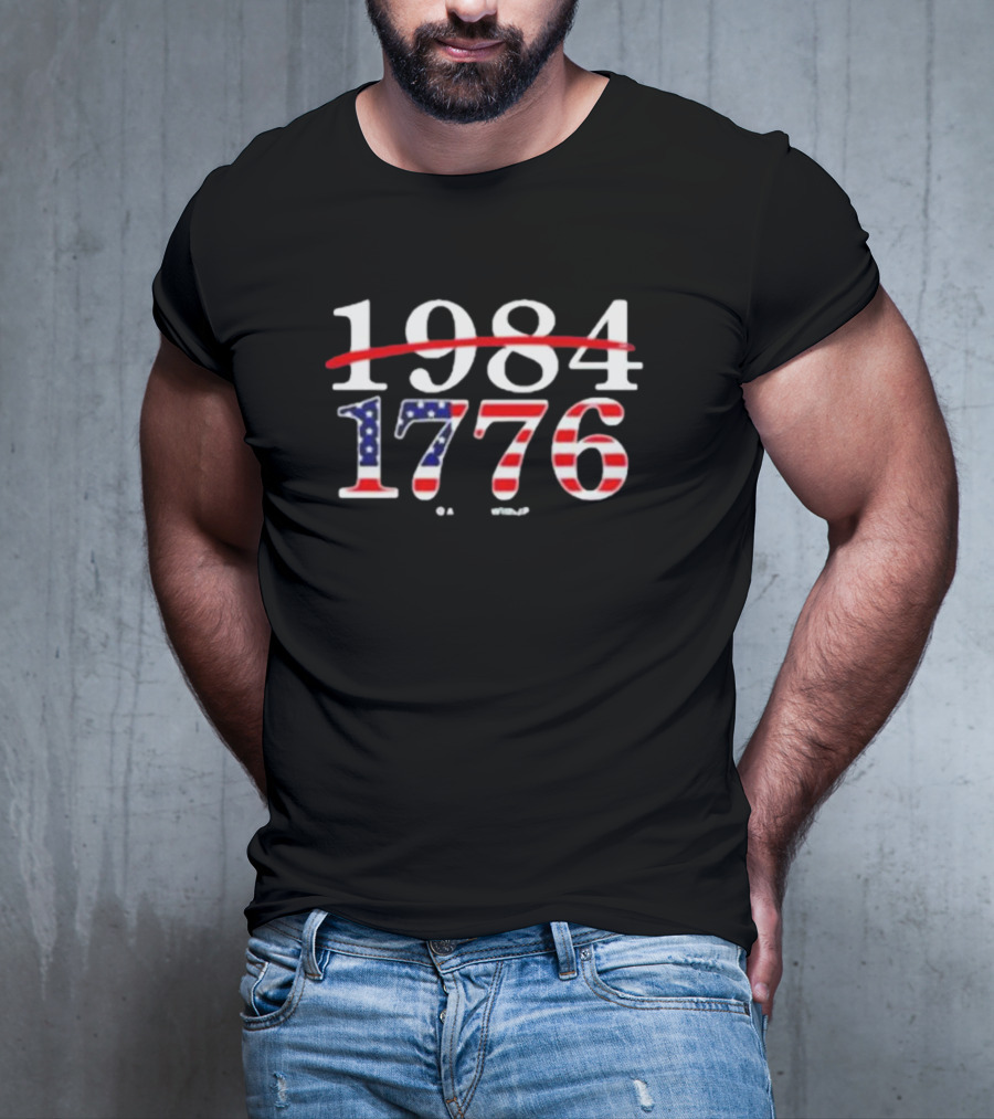 America 1984 1776 Patriotic Theme T-Shirt